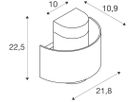 Wandleuchte SLV PHOTONI E27 1×13W IP65 DIM 109×218×225mm schwarz