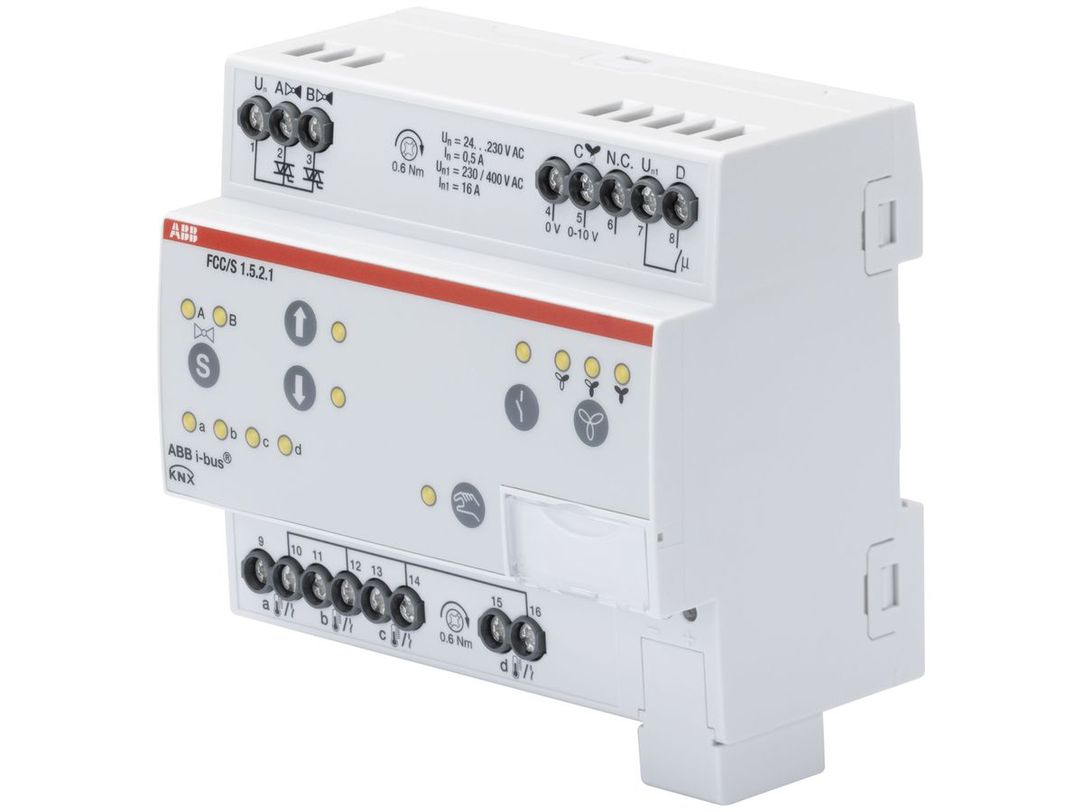 REG-Fan Coil Controller ABB FCC/S 1.5.2.1 KNX, 2/4-Rohr, bedienbar