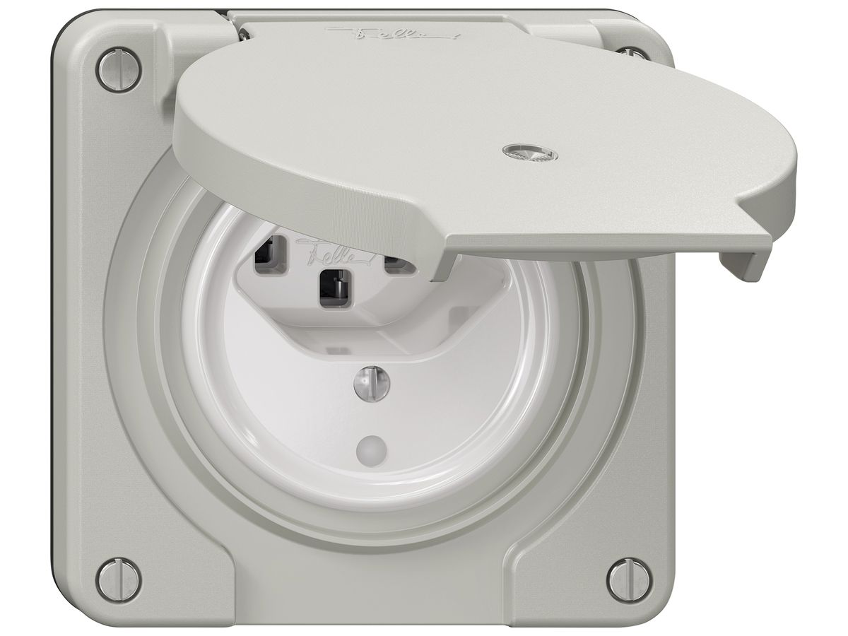 Steckdose NEVO SNAPFIX® 1×T23 16A 250V beleuchtet 87×87×32mm IP21 lgu