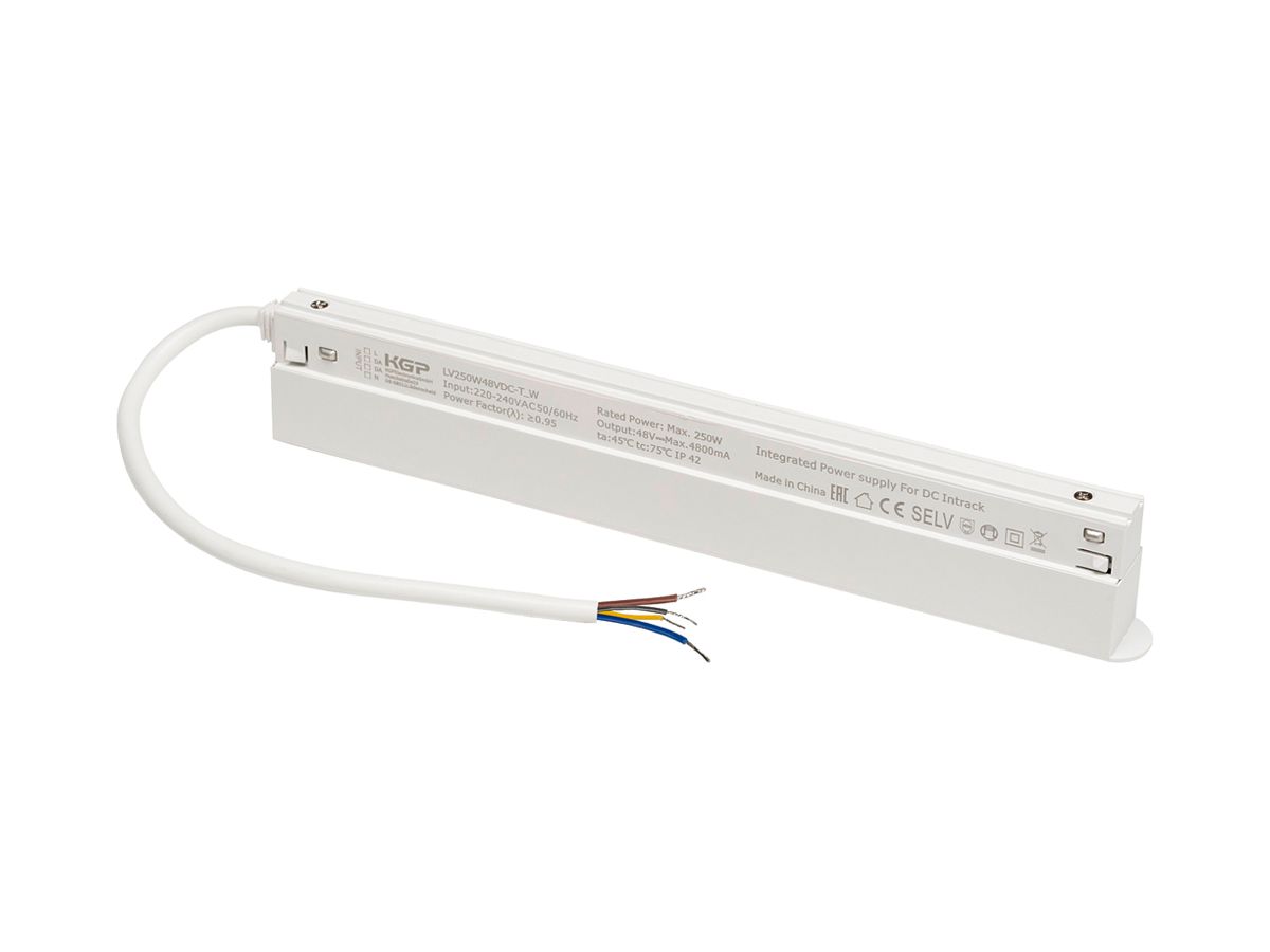 LED-Betriebsgerät SLV TRACK Intrack Stromschiene 250W 48V DALI 268mm weiss