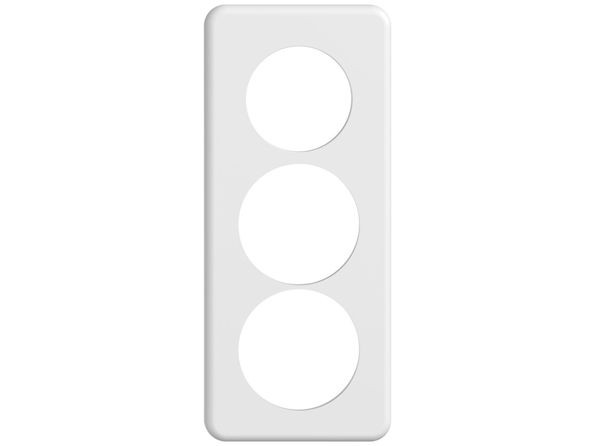 UP-Abdeckplatte STANDARDdue SNAPFIX® 3×1/1×3 1×Ø50 2×Ø58 90×210mm ws