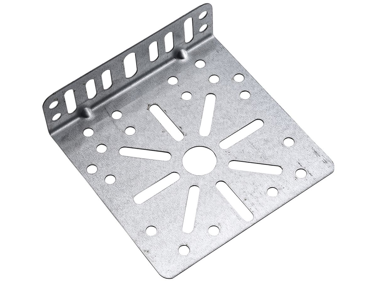Montageplatte ELBRO, universal, Stahlblech verz., Schraubbefest., 130×130×40mm