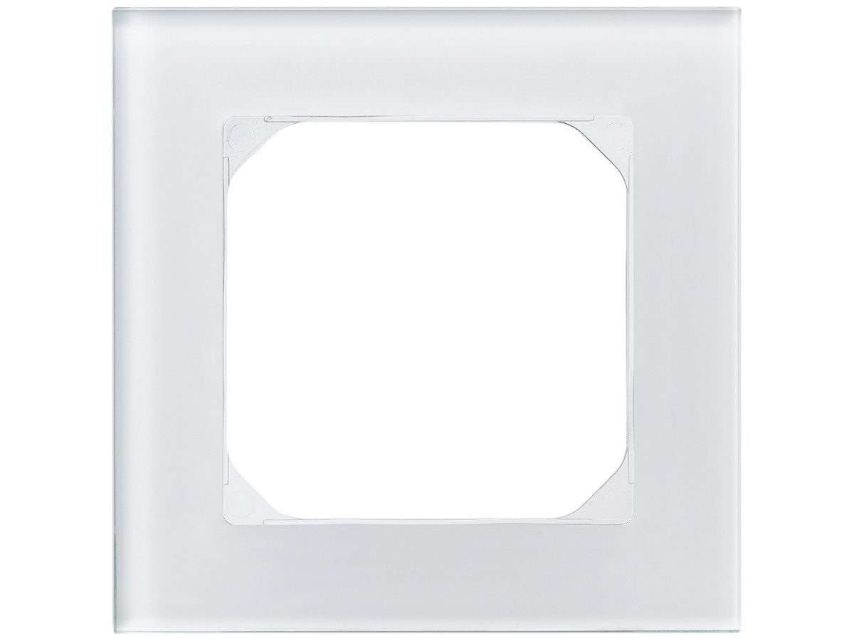 Abdeckrahmen KAL.art 1×1 94×94mm Glas weiss