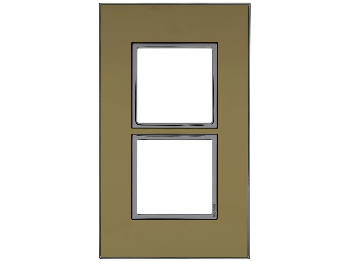 UP-Kopfzeile Legrand Arteor 1×2 horizontal 157×92mm Gold reflective