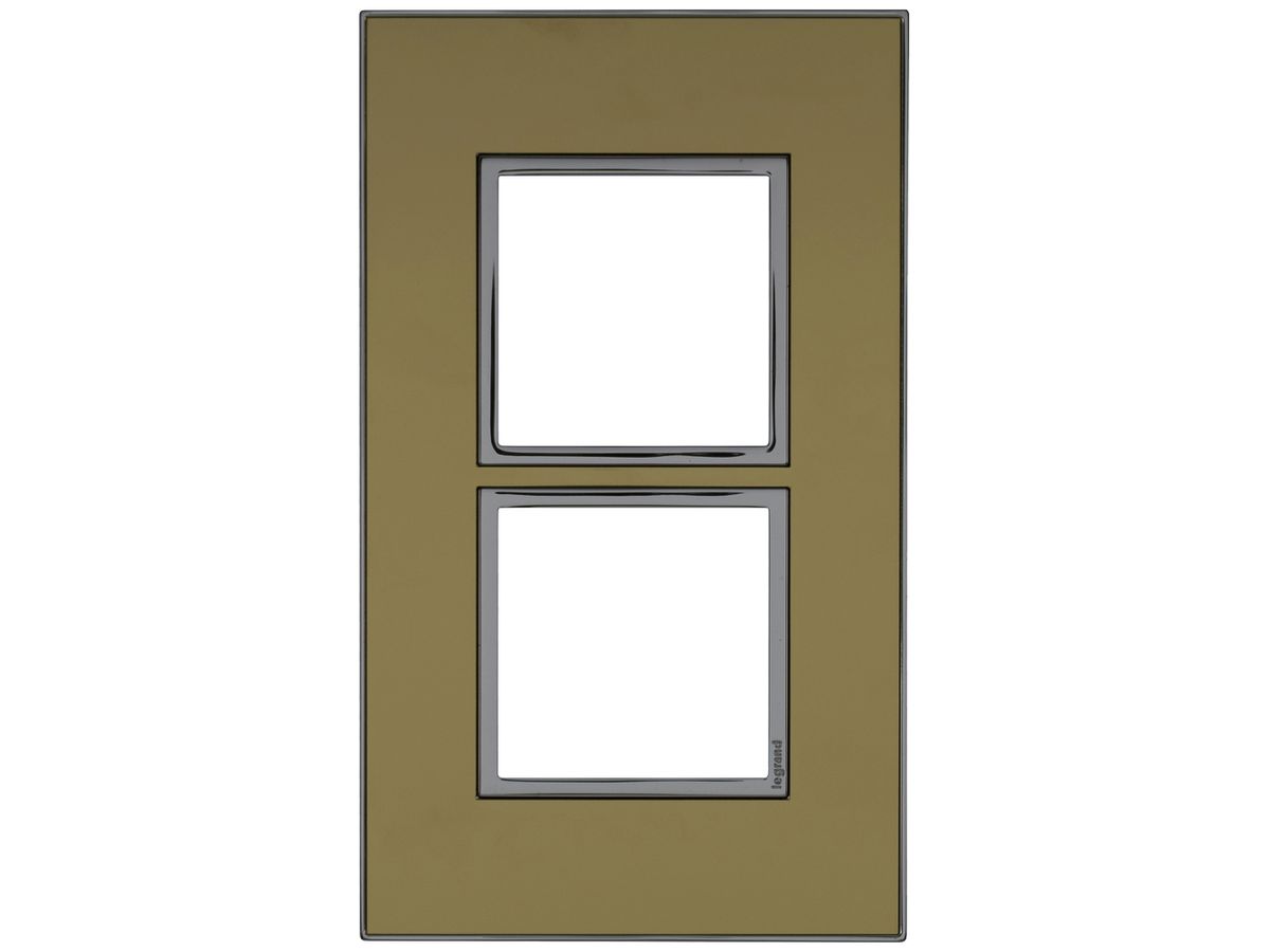 UP-Kopfzeile Legrand Arteor 2×1 vertikal 92×157mm Gold reflective