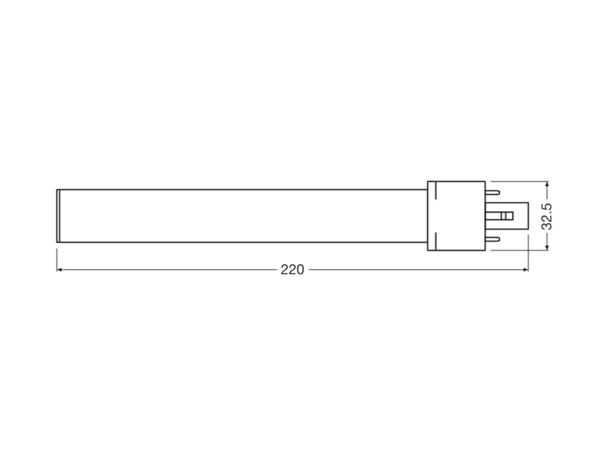 LED-Lampe LEDVANCE DULUX S11 G23 6W 700lm 6500K mattiert 220mm