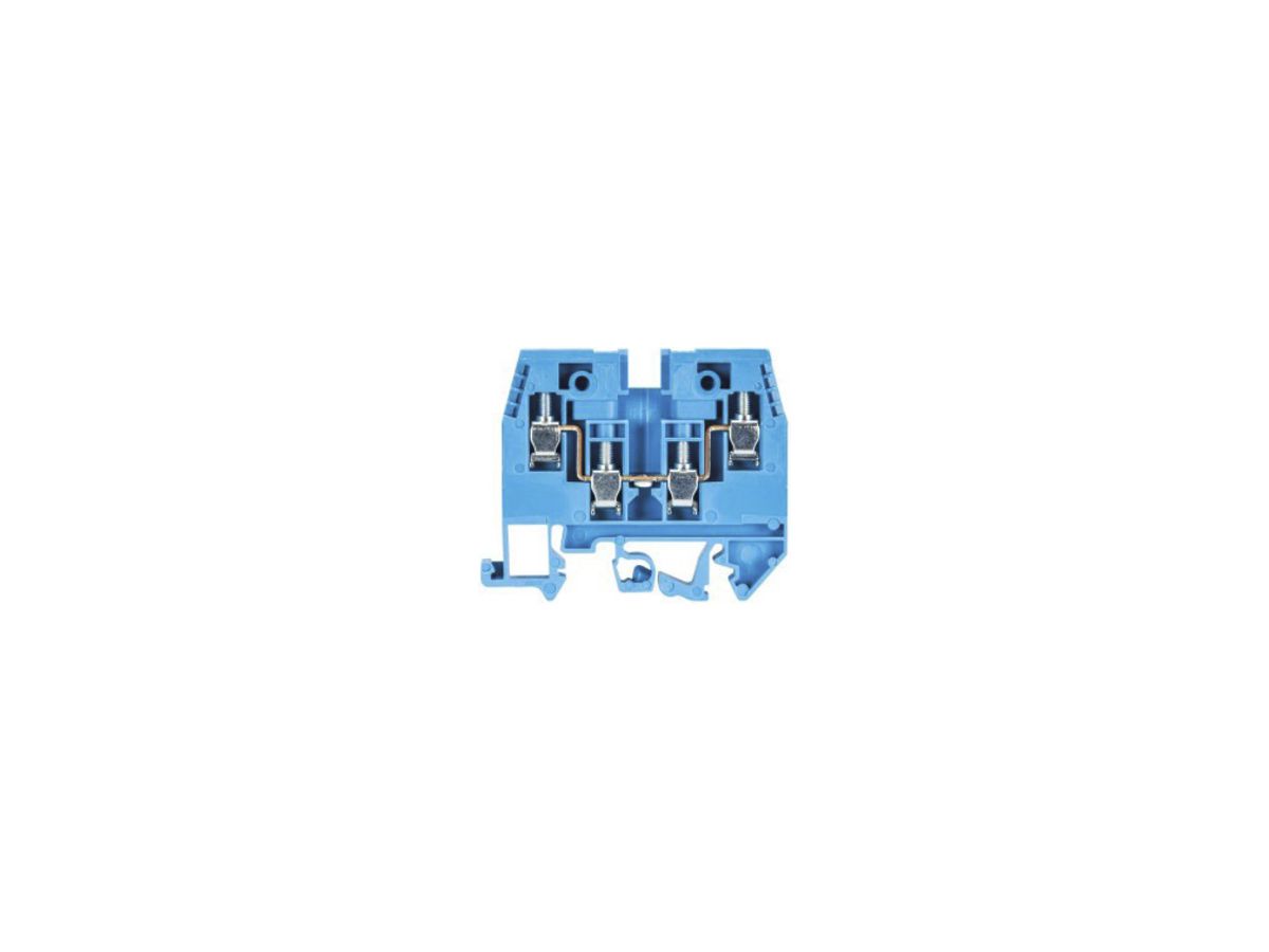 Durchgangs-Reihenklemme WK 0.5…6mm² 32A 800V 4×Schraub.1 Et.Schiene TH35/G32 hbl