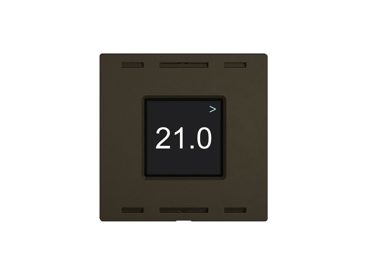 Bedienaufsatz zu Raumtemperatursensor EDIZIO.liv Wiser SNAPFIX® CO2 umbra