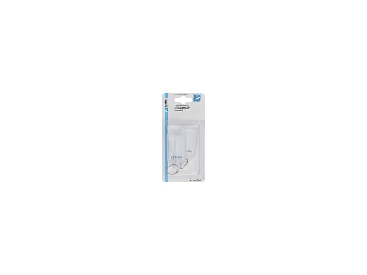 Bezeichnungsschild Rieffel KT 1050 31×53mm Kunststoff transparent 2Stk