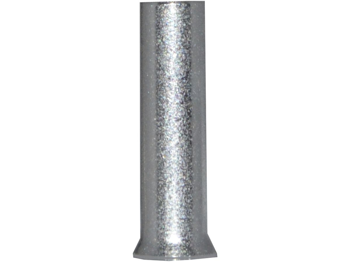 Aderendhülse Standard 2.5mm²/15mm Messing-Silber