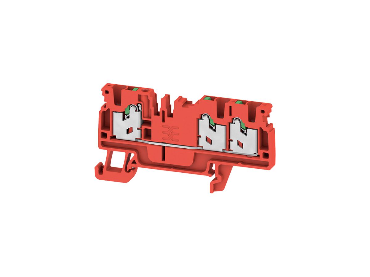 Durchgangs-Reihenklemme WM S3C 2.5mm² 24A 800V SNAP IN 3×1 TH35 rt
