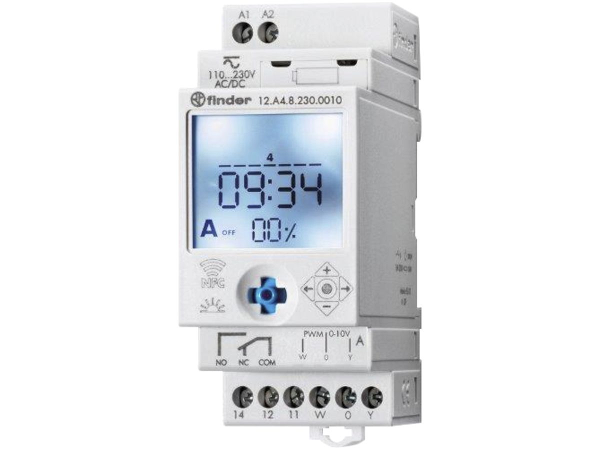 REG-Astro/Wochenschaltuhr Finder 12.A4, 1W/1AO 230VAC NFC 2TE
