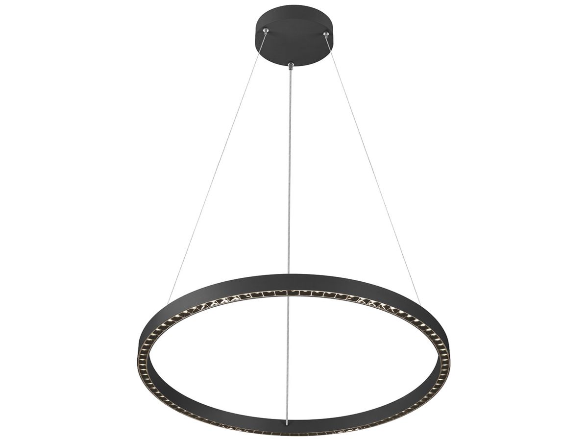 LED-Pendelleuchte SLV ONE CUBE 54W 4300lm 940 DALI direkt Ø805 schwarz