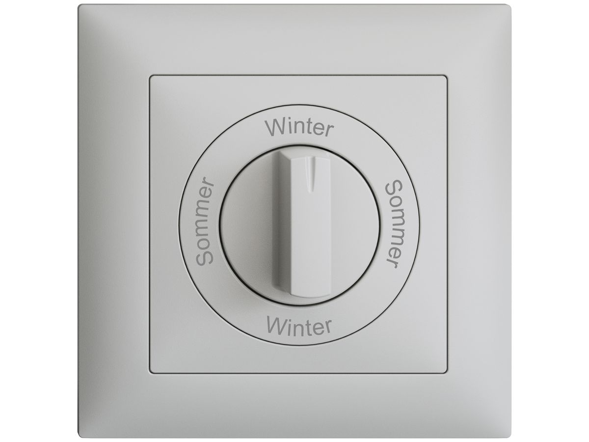 Frontset Sommer-Winter-Sommer-Winter EDIZIOdue 88×88mm hellgrau