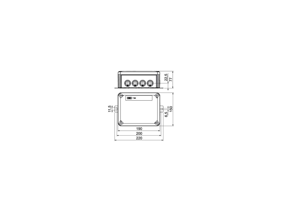 Kabelabzweigkasten Bettermann E30-E90 1 Sicherungshalter 190×150×77mm 10mm² or