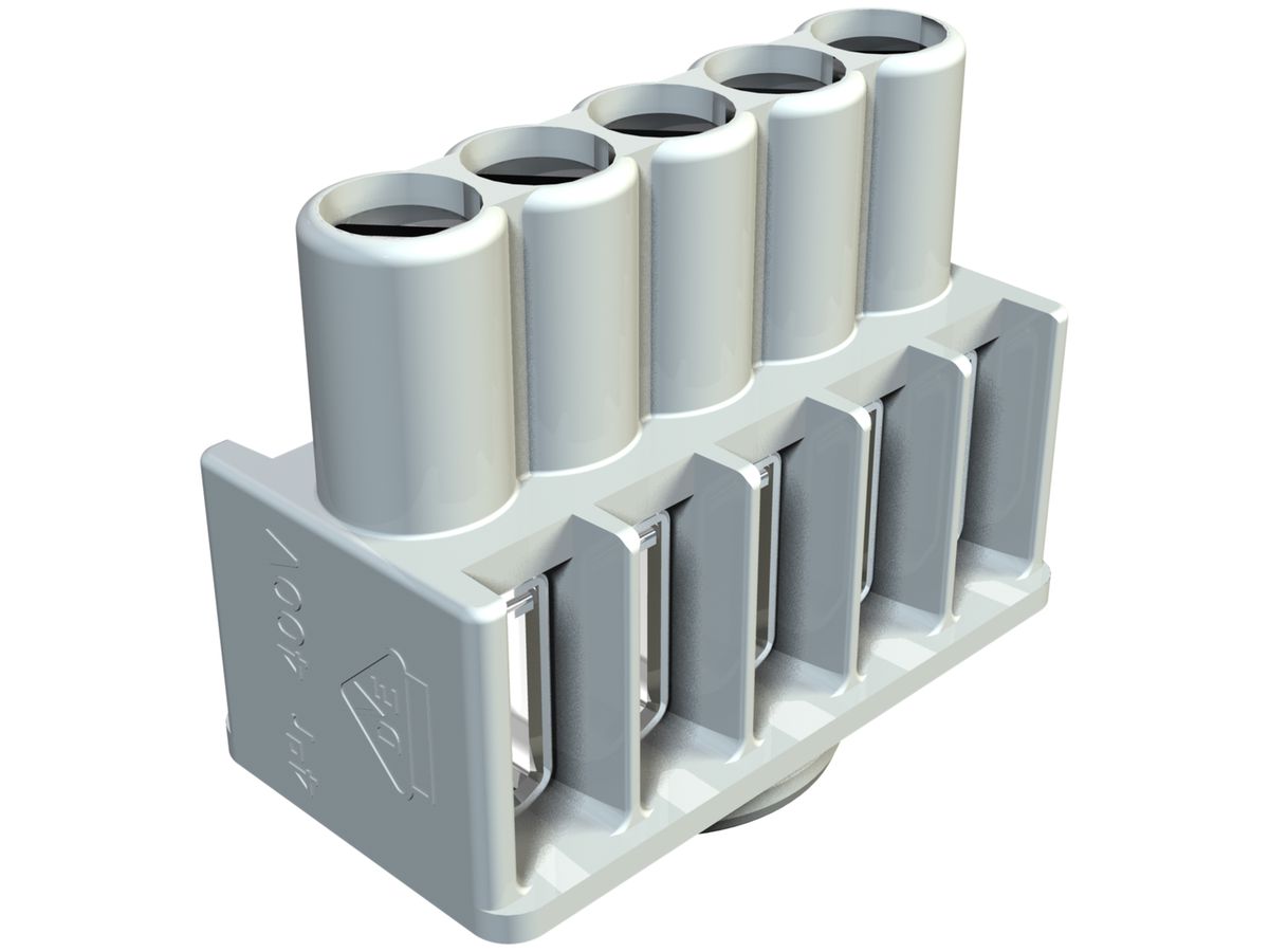Klemmenleiste Bettermann 5P 1…4mm² 400V hellgrau