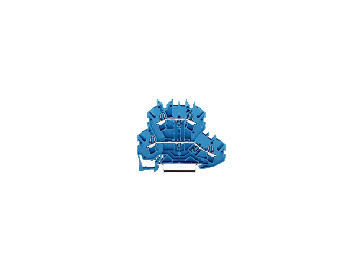 Doppelstockklemme WAGO TOPJOBS 2.5mm² N/N blau Serie 2002