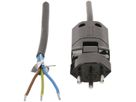 Apparatekabel Max Hauri Td 3×1mm² 3m schwarz 180° Stecker Clip-Clap T12