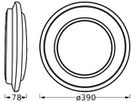 LED-Deckenleuchte LEDVANCE ORBIS BERLIN 24W 1500lm 3000K Ø390mm Silber