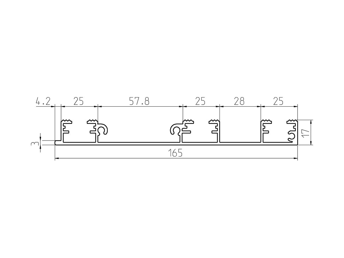 Selbstbauprofil Almatec SBG 165, 3m