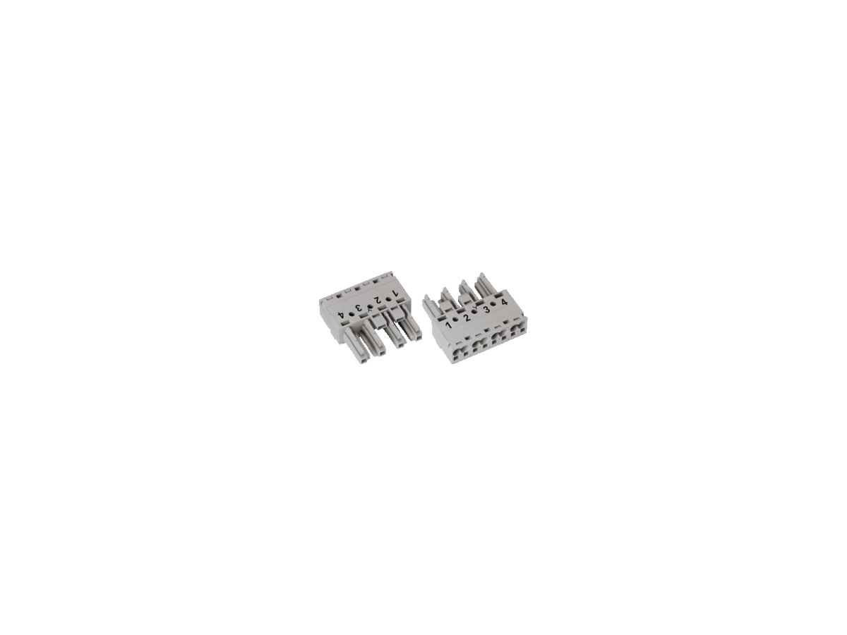 Buchsenteil WAGO 4L 2×0.5…4mm² grau