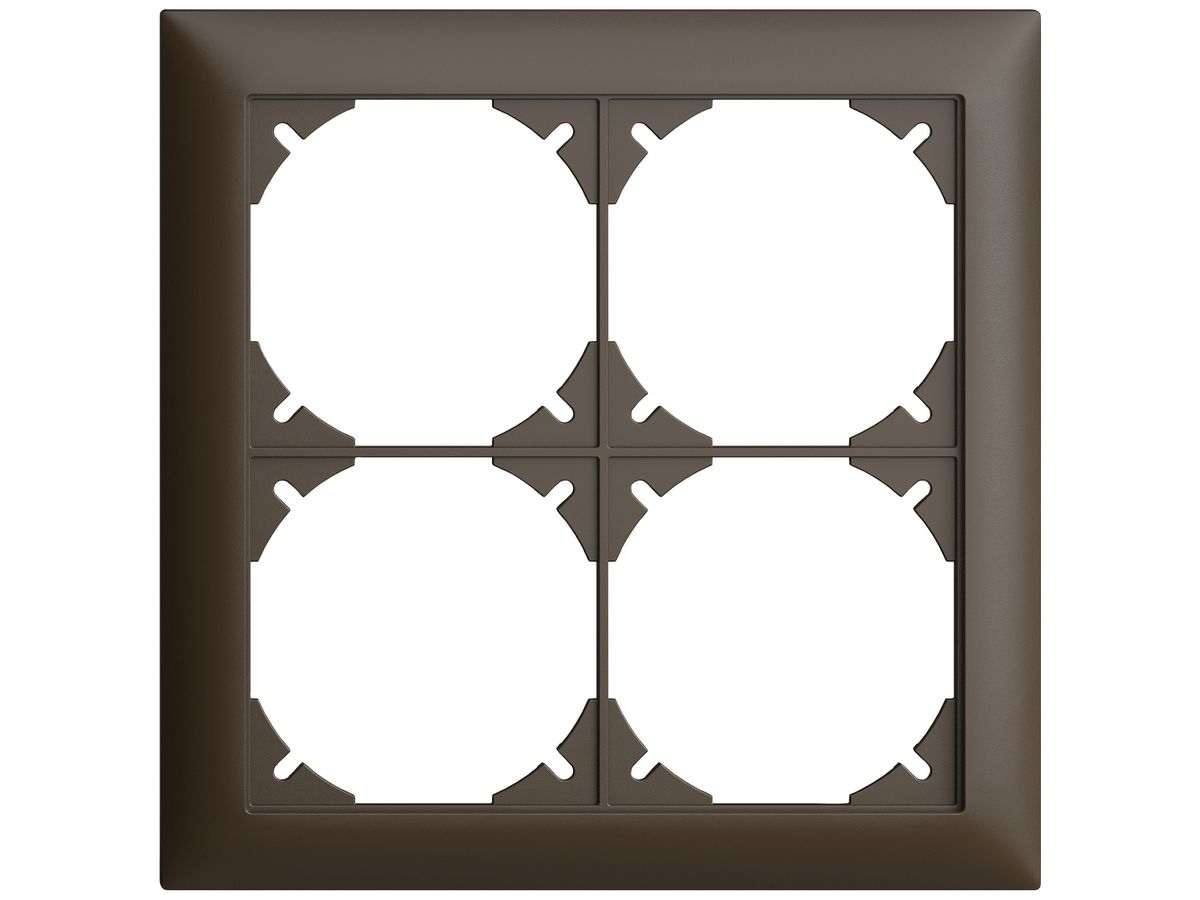 UP-Kopfzeile EDIZIOdue SNAPFIX® 2×2 horizontal und vertikal 148×148mm umbra