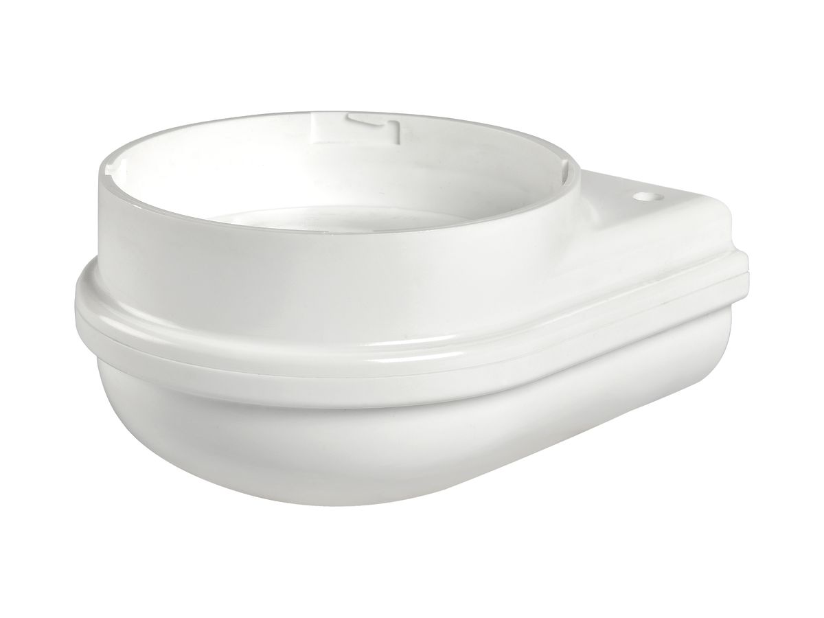Sockel Hugentobler WALL 1224 für XLF RGB/SIR-E LED S/M, weiss 100×115×61mm