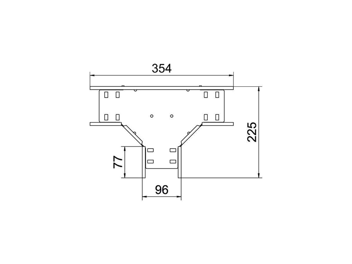 T-Stück BET RT 60×100mm Stahl bandverzinkt
