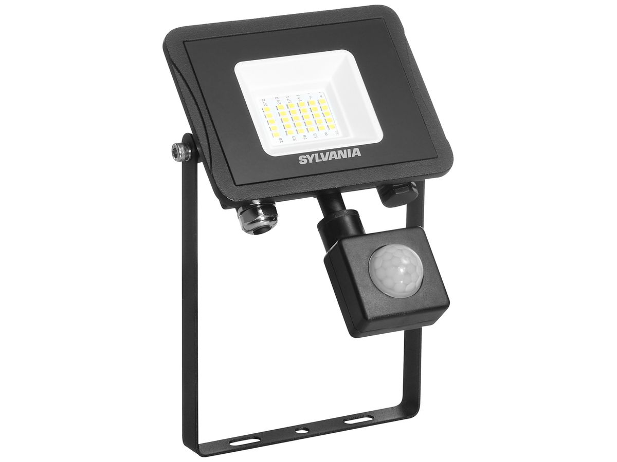 LED-Strahler Sylvania SylFlood PIR 18W 2000lm 840 IP65 110° 190×125mm schwarz
