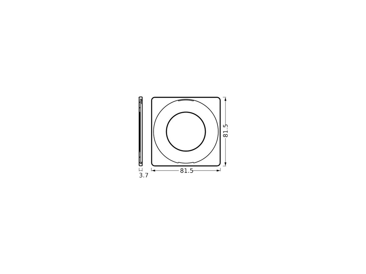 Abdeckring LEDVANCE SPOT COMBO FIX Aluminium 81.5×81.5mm Nickel