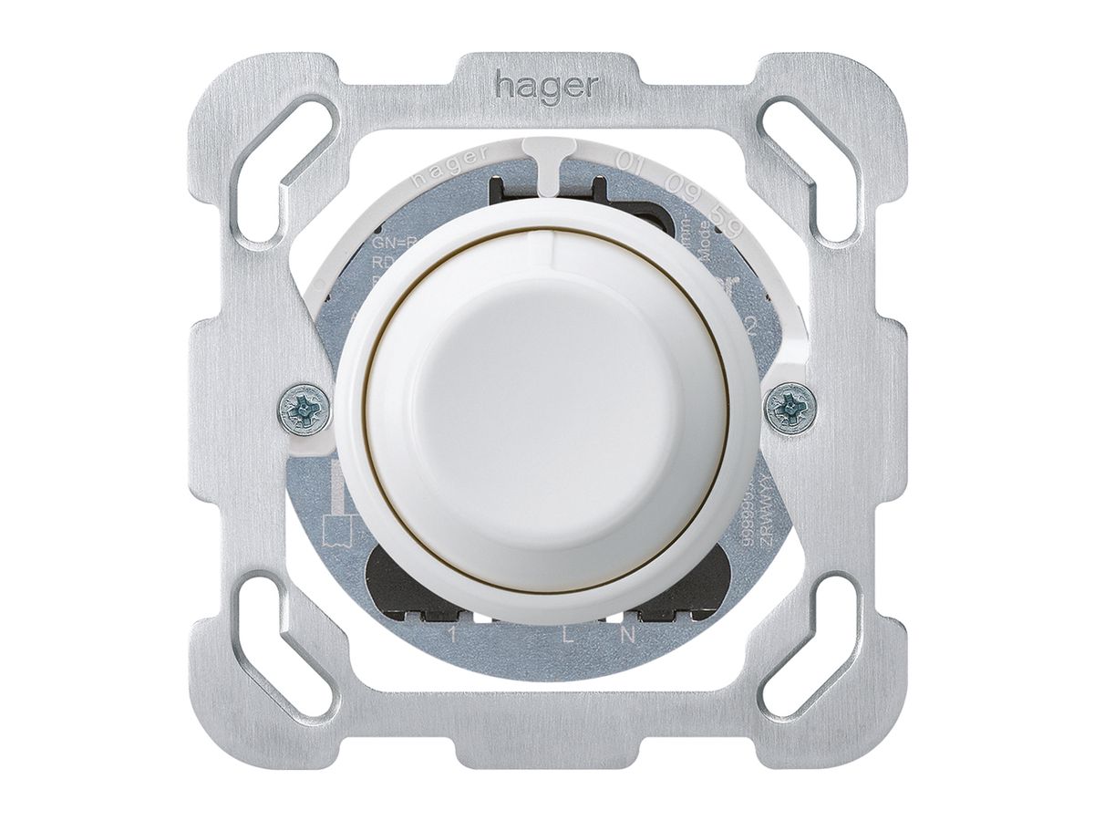 UP-Drehdimmer Universal Hager basico BM 20…400W/VA weiss