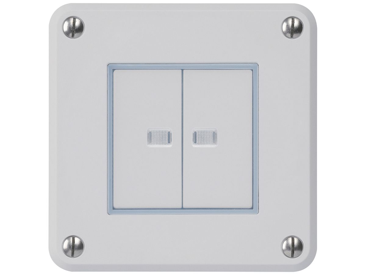 UP-Druckschalter robusto IP55 Schema 3/Drucktaster 2×beleuchtet grau