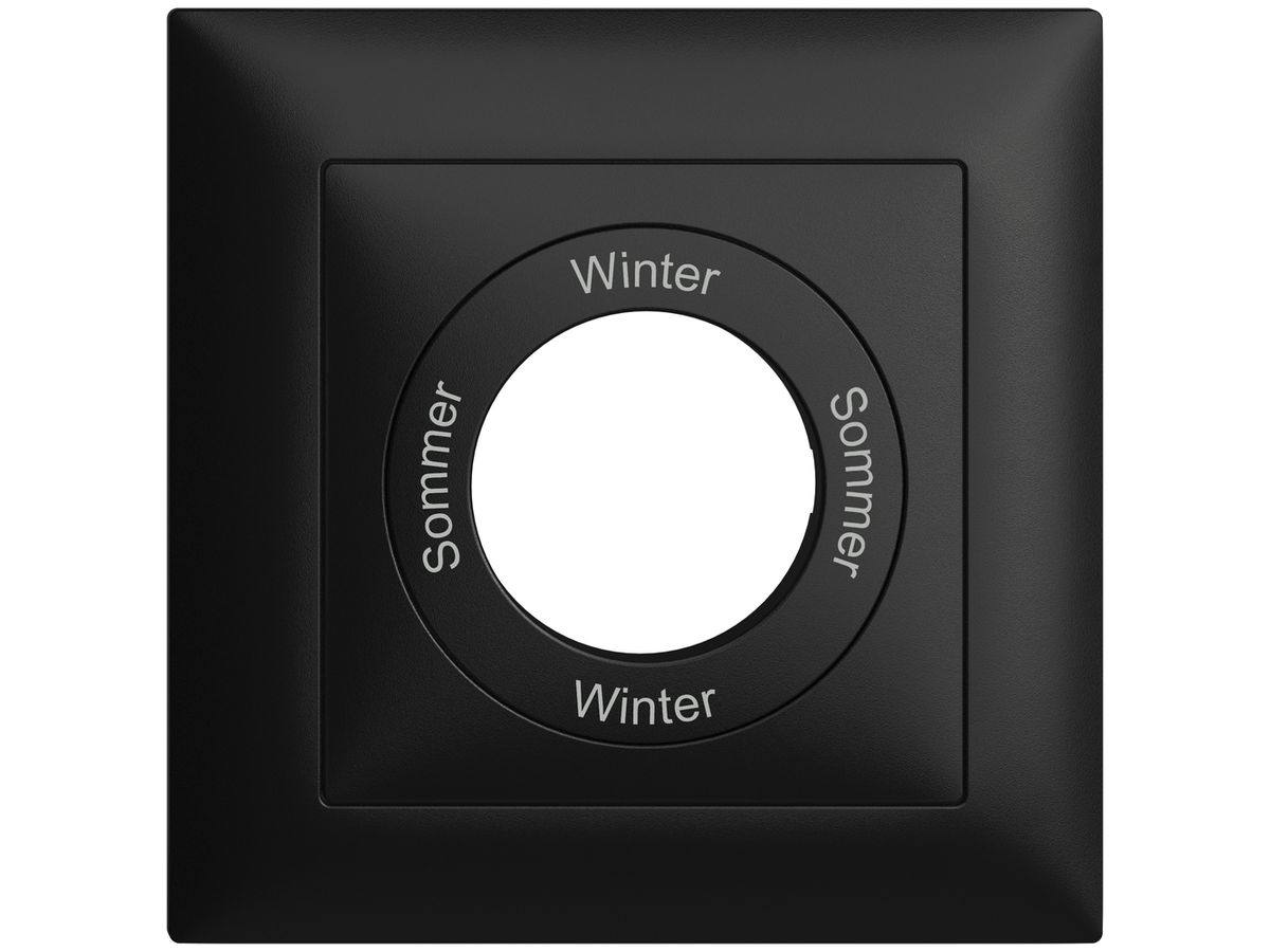 Frontset Sommer-Winter-Sommer-Winter EDIZIOdue 88×88mm schwarz