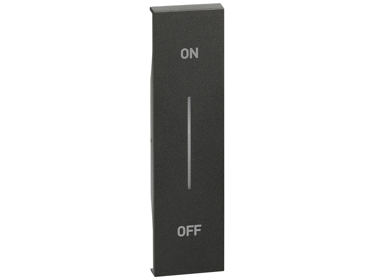Tastenabdeckung Living Now für Tasten MyHOME 1 Modul mit Aufdruck ON-OFF schwarz