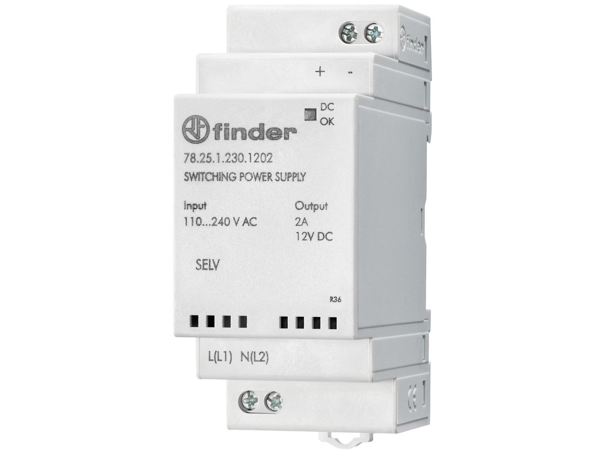 REG-Netzteil FINDER 78.25 100…265VAC/140…370VDC 12V/2A 25W 2TE