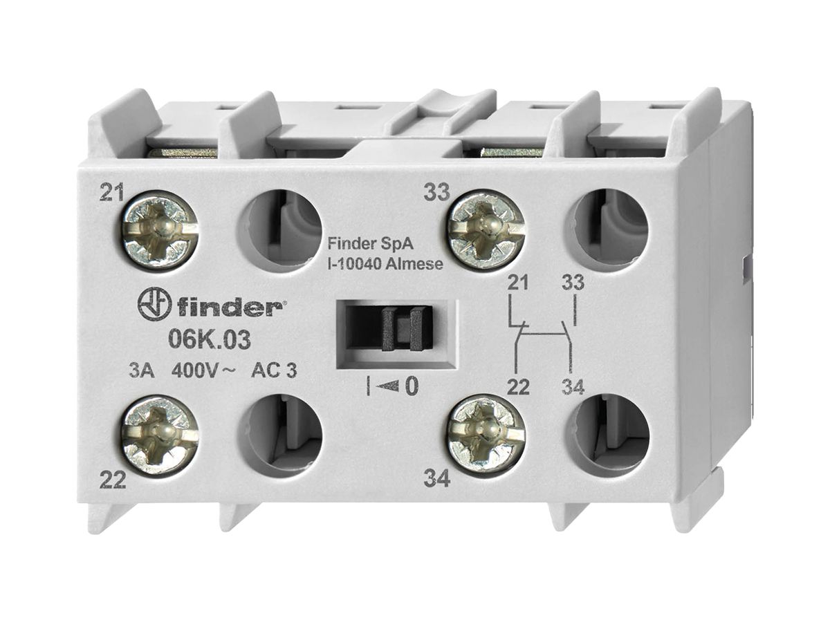 Hilfsschalter FINDER 06K.06 2S+2Ö 2A/400VAC für 6K.04