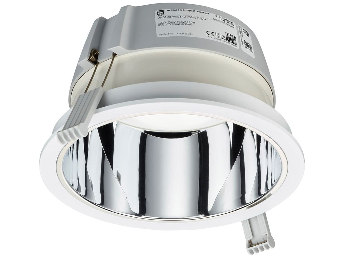 LED-Downlight Philips LuxSpace Compact VLC C 13W 2200lm 840 WB DALI Ø214mm weiss