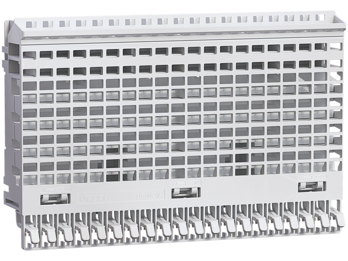 Stecksockel Hager uniway 160A 180mm 20 Steckplätze f.Sammelschienen 15×3mm 6 Stk