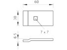 Klemmstück Bettermann 60×30mm für Kabelleitern H=110mm
