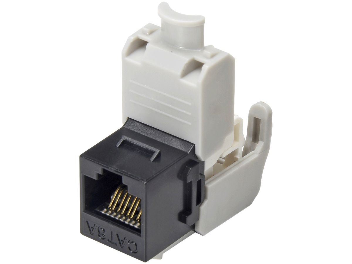 RJ45-Anschlussmodul Cecoflex, Keystone, Kat.6A/u, schwarz