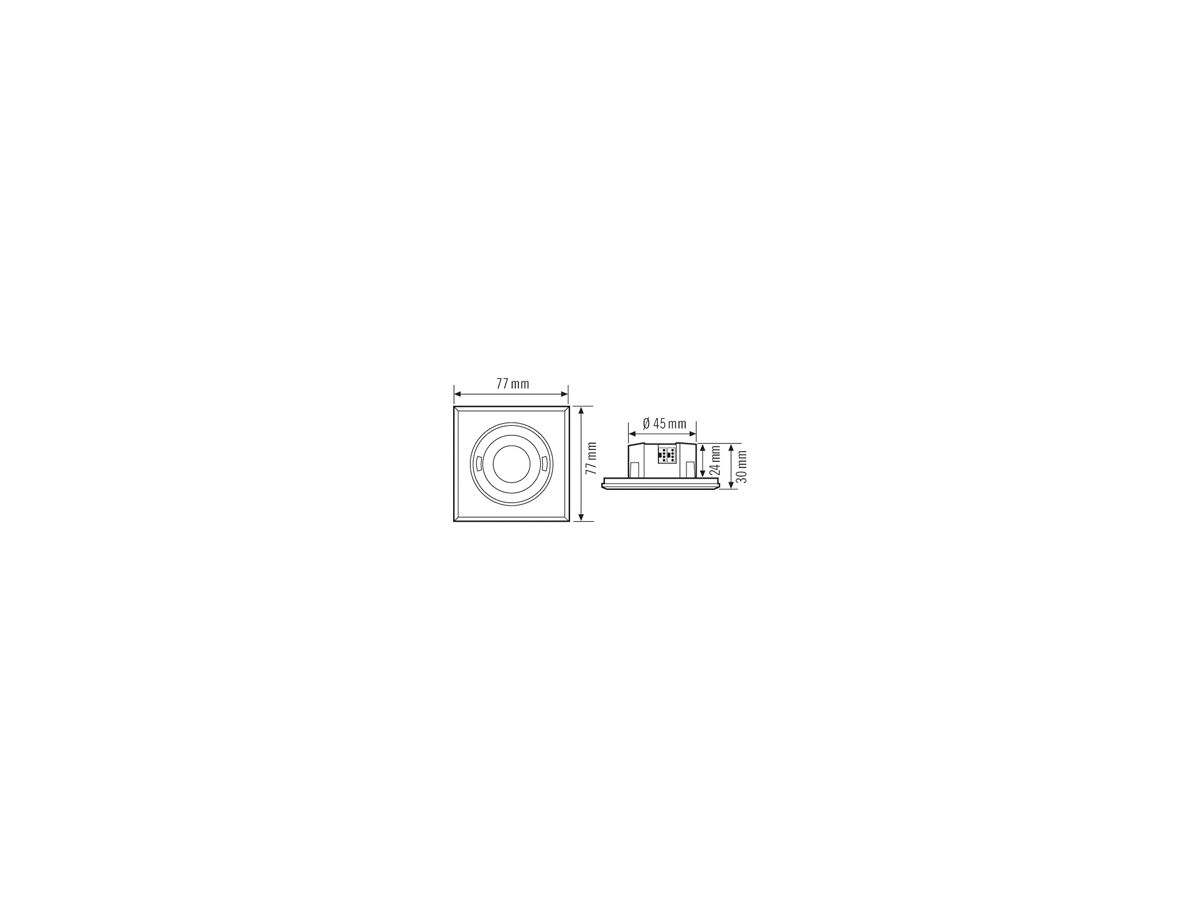 UP-Präsenzmelder KNX ESYLUX PD-FLAT 360i/8 SW