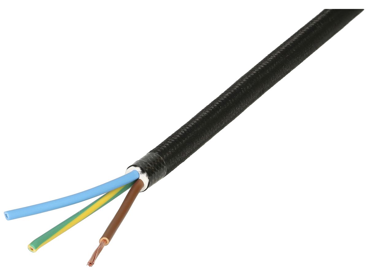 Textilkabel MH WIRE Polyester Kupfer blank Kl.5 3×1mm² schwarz