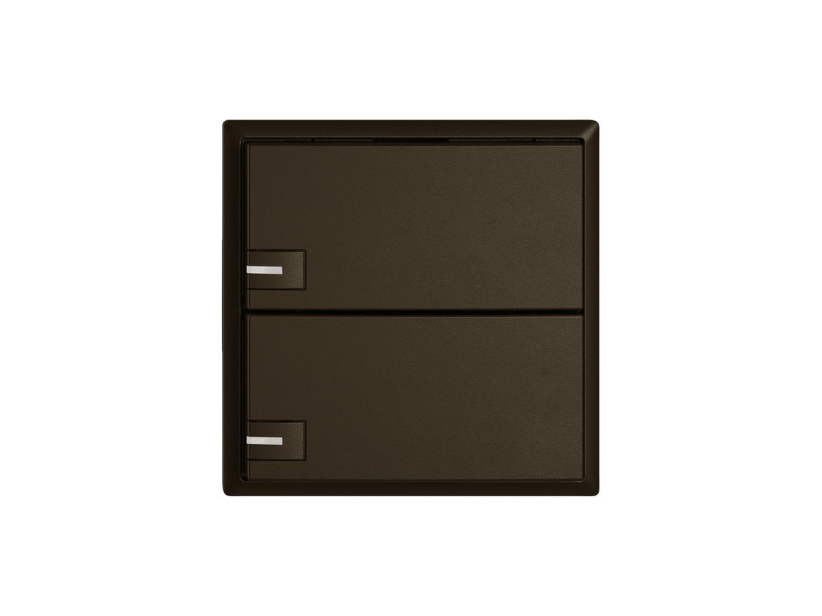 KNX-Taster RGB EDIZIO.liv SNAPFIX® Temperaturfüh.RGB-LED 2×T 1-Tbed.br