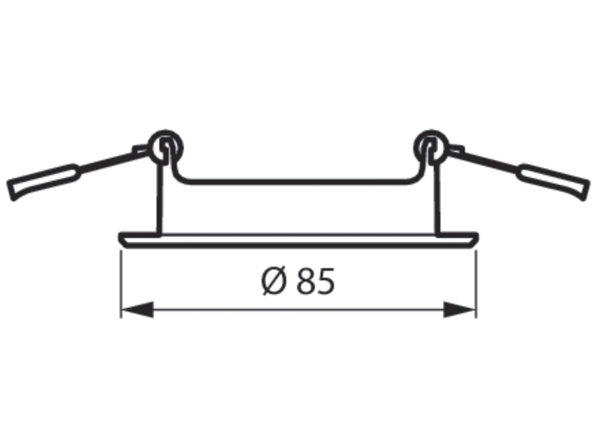 Einbaurahmen Philips RS155Z FIX Aluminium Ø85×29mm weiss