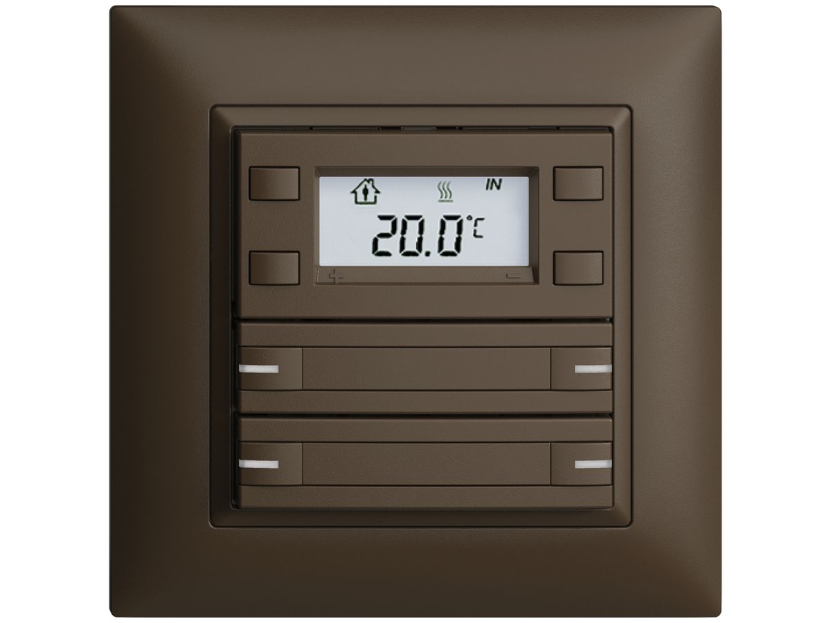 UP-RTH-Taster KNX 4-fach EDIZIOdue FMI coffee, mit Papier+LED RGB