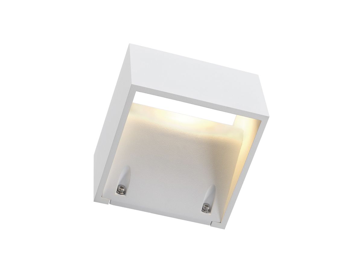 LED-Wandleuchte SLV LOGS WALL, 6W 650lm 3000K IP44 weiss