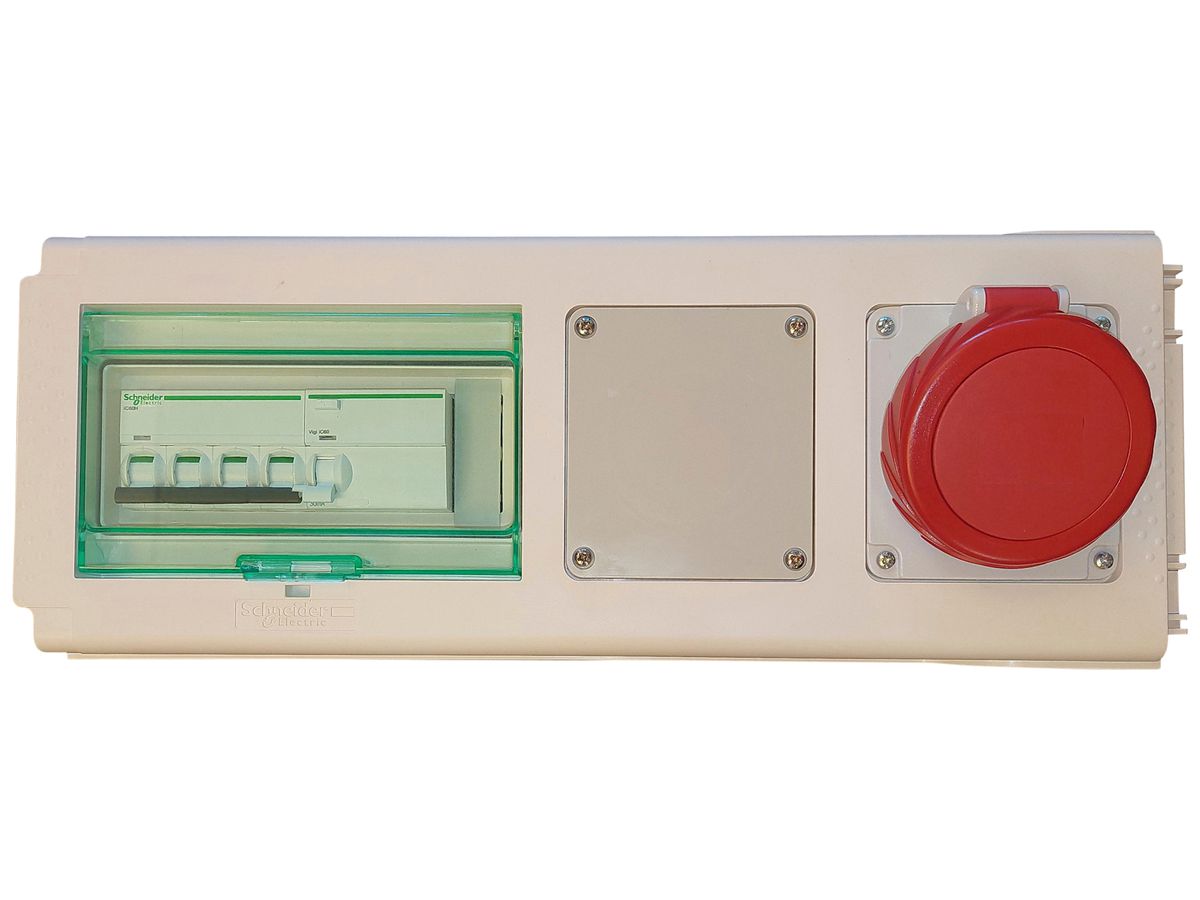 Abgangskasten Canalis KNB 32A mit FI/LS C16A 30mA 10kA 1×CEE 3L+N+PE
