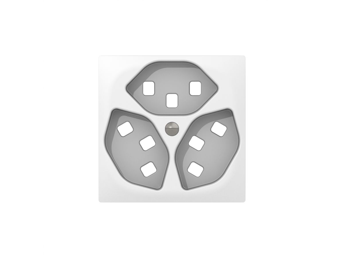 Frontplatte SIDUS weiss zu 3×T23 mit shutter