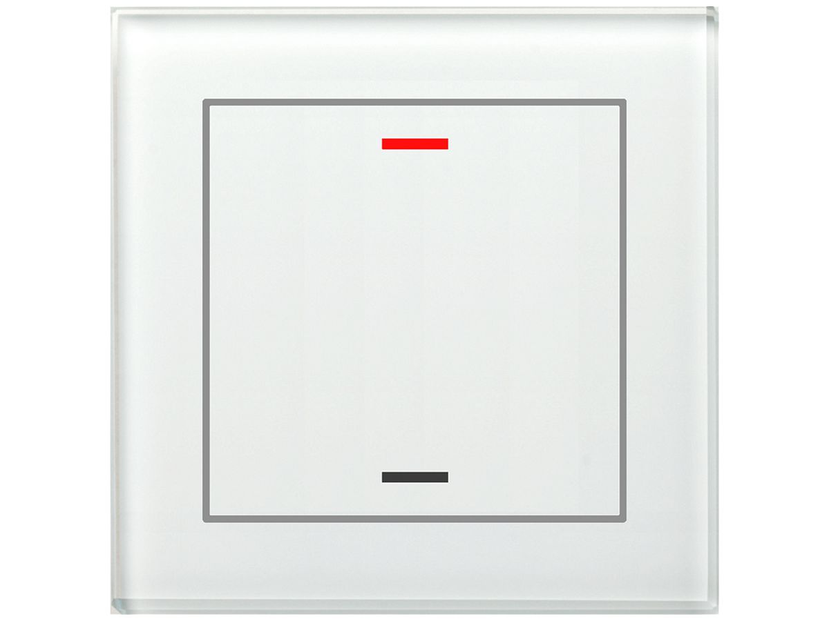 UP-Taster KNX RGBW MDT BE-GTL10W.01 1T/2B Glas weiss "neutral"