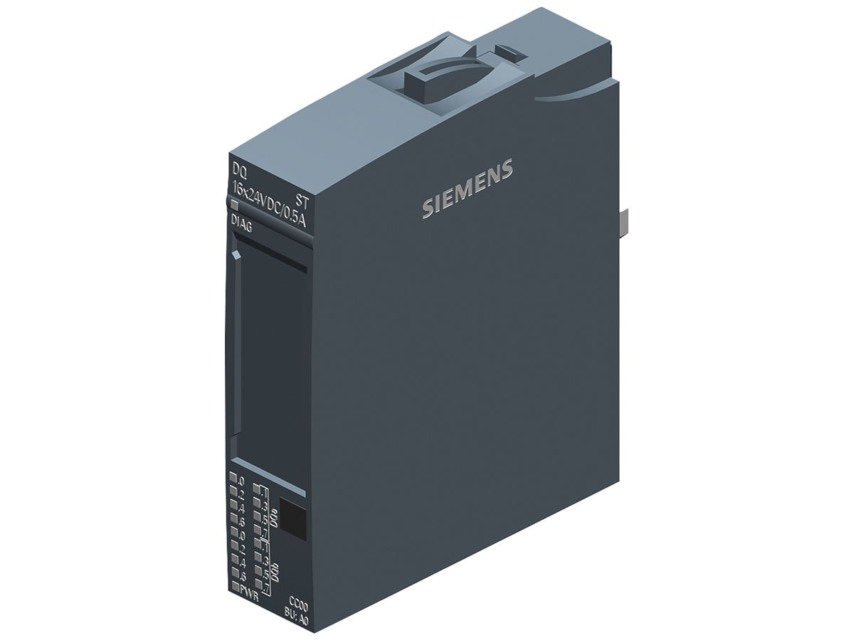SPS-Ausgabemodul Siemens SIMATIC ET200SP DQ 16×24VDC/0.5A ST A0 CC00, 10 Stk